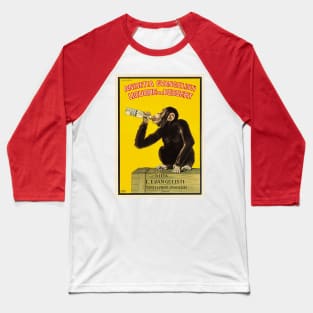 Vintage Drinking Monkey Baseball T-Shirt